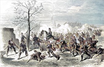 Attack Of The Prussian Guards On The Village Of Le Bourget On 30 October