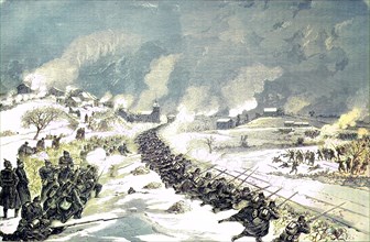 Battle Of The Railway Embankment At Bethoncourt On 16 January 1871