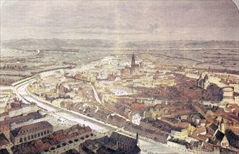 View Of The City Of Strasbourg From A Bird'S Eye View