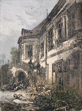 Dead Soldiers And The Demolished Castle Schafenburg On The Gaisberg Near Heidelberg After The Storming