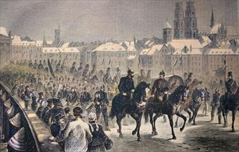 German Troops Marching Across The Loire In Orleans On 5 December