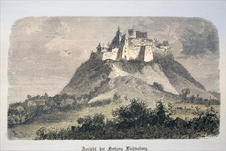 View Of The Lichtenberg Fortress In Alsace Around 1870