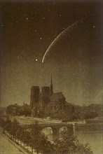 Donati Comet Over Notre-Dame.