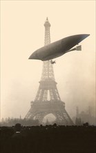 Zeppelin and Eiffel Tower.