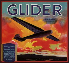 Glider at Sunset.