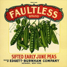 Faultless Pea Label.