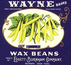 Cut Wax Beans Label.