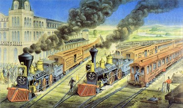 American Railway Scene.