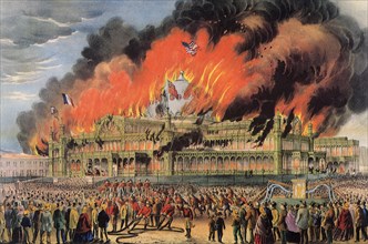 Burning of the New York Crystal Palace.