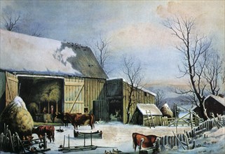 Farm-Yard in Winter.