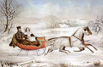 Couple in Sleigh.