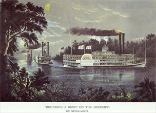 Steamships on River.
