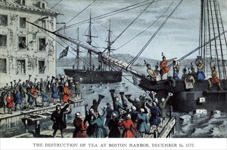 Boston Tea Party. Boston Harbor. 1773.