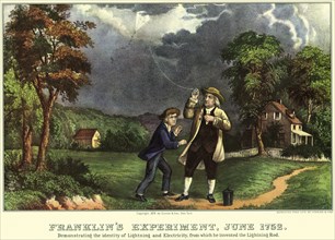 Benjamin Franklin and Kite.