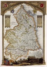 Map of Northumberland County, England 1835.
