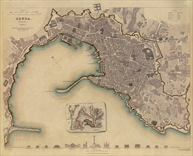 Map of Genoa, Italy.