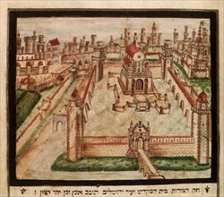 Depiction of the Temple and the City of Jerusalem.