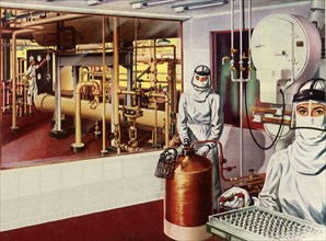 Scientists at work in a Laboratory.