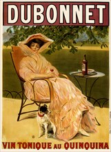 Woman with Wine and Dog.