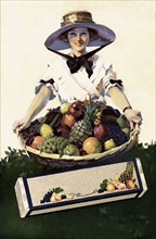Woman with Basket of Fruit.