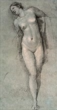 Standing Nude Female Figure, Represented Frontally.