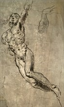 Nude Male Figure Reclining on the Ground.