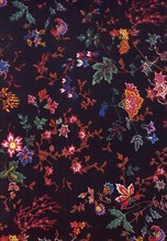 Colorful Floral repeat on black.