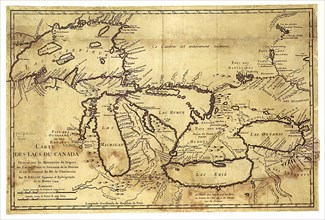 Carte des Lacs du Canada dressee sur les Manuscrits.