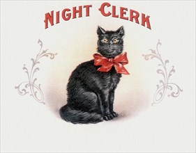 Night Clerk Cigar Label.