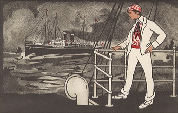 Young Man on Ocean Liner.