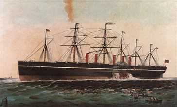 The Iron Steam Ship 'Great Eastern' 22,500 Tons.