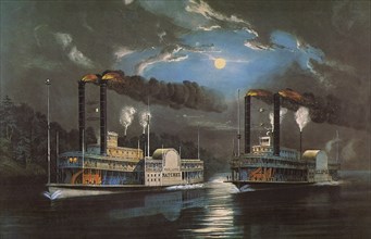 A Midnight Race on the Mississippi.
