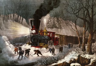 American Railroad Scene / Snow Bound.