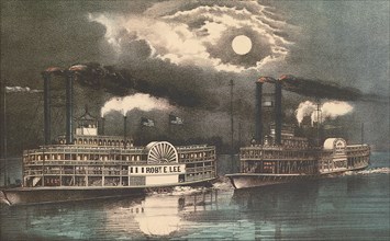 The Great Mississippi Steamboat Race.