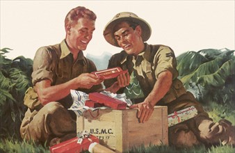 Marines receive Gifts.