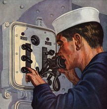 Sailor on Loud-speaking Telephone.