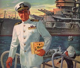 Naval Officer with Box of Chocolates.