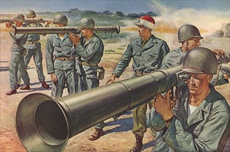 Soldiers practicing Bazooka Targeting.
