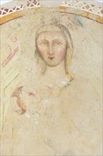 Fresco with the Madonna Del Latte. Madonna Degli Angeli Church. Lapedona. Marche. Italy