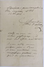 Document with Autograph Signature of Celeste Erard (wife of Gaspare Spontini). House Museum Gaspare Spontini. Maiolati Spontini. Marche. Italy