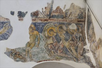 Otranto (Italy, Puglia, Lecce province) church of San Pietro, building of the IX-X century. Fresco, 10th-12th century