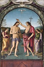 Città della Pieve (Italy, Umbria, province of Perugia), Cathedral of Saints Gervasio and Protasio. Perugino, Baptism of Christ, painted on wood