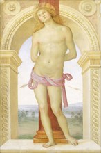 Panicale (Italy, Umbria, province of Perugia), Church of San Sebastiano. Perugino, Martyrdom of San Sebastiano, fresco, 1505. Detail