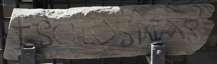 Slab stone with inscription in Visigothic writing