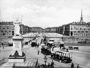 italy, piemonte, turin, piazza vittorio emanuele, antecedent 1897
autor: brogi