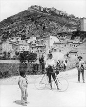 italy, umbria, cerreto di spoleto, tourist 1900