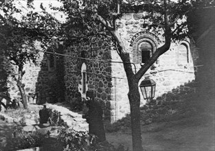 greece, ag barlaain, meteoron monastery, 1912