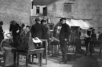 italy, piemonte, turin, mercato delle cianfrusaglie, 1915