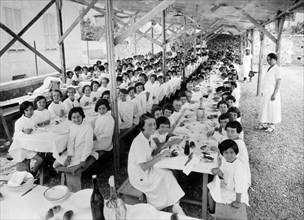 italy, summer camp, refectory, 1915-1940
