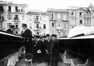 principality of monaco, king gustav V of sweden at the boat show, 1900-1910